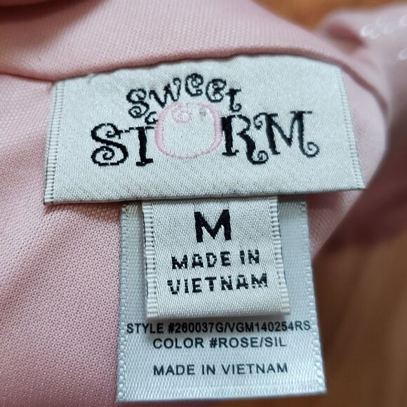 Full length Gown, Stretchy Pink Sparkly, Prom, Evening, Cruise - Picture 9 of 10